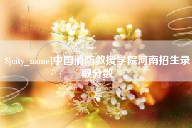 神木中国消防救援学院河南招生录取分数