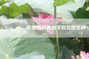 神木中国消防救援学院百度百科