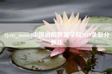 神木中国消防救援学院2019录取分数线