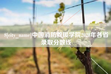 神木中国消防救援学院2020年各省录取分数线