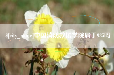 神木中国消防救援学院属于985吗