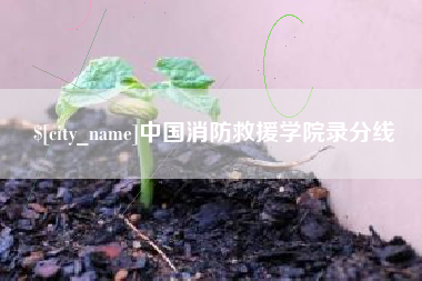 神木中国消防救援学院录分线