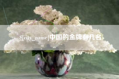 神木中国的金牌有几名