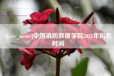 神木中国消防救援学院2021年报名时间