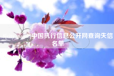 神木中国执行信息公开网查询失信名单
