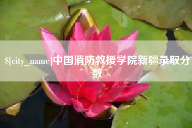 神木中国消防救援学院新疆录取分数