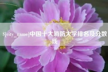 神木中国十大消防大学排名及分数线