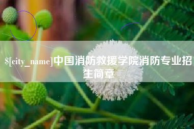 神木中国消防救援学院消防专业招生简章