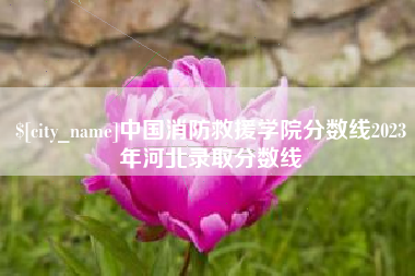 神木中国消防救援学院分数线2023年河北录取分数线