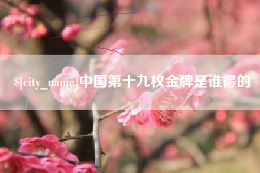 神木中国第十九枚金牌是谁得的