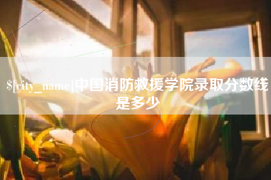 神木中国消防救援学院录取分数线是多少