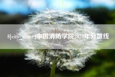 神木中国消防学院2024年分数线