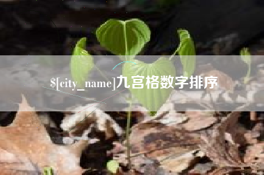 神木九宫格数字排序