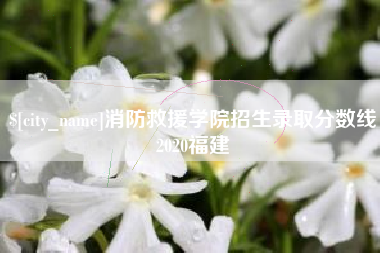 神木消防救援学院招生录取分数线2020福建
