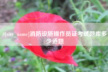 神木消防设施操作员证考试题库多少道题