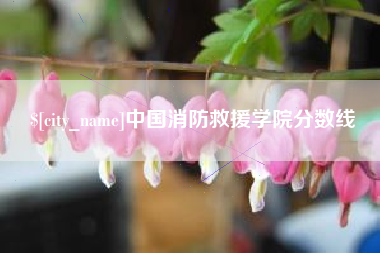 神木中国消防救援学院分数线